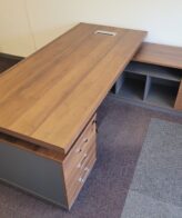 00ca960b f726 44f3 9014 de3cfb7c7259 scaled 1 Island Executive Desk 2000mm x 1800mm - Re-Upholster black visitor chairs