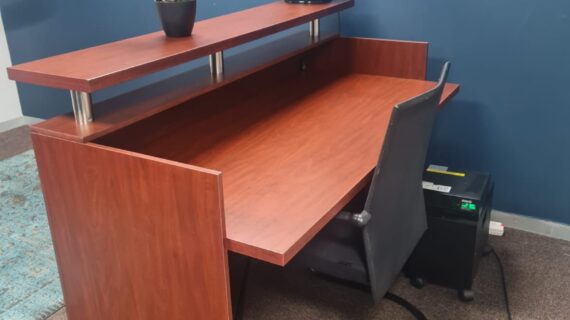 Mahogany Reception Unit 1600mm x 750mm