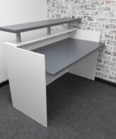 Storm Grey And White Reception Unit 1600mm x 700mm
