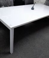 Gloss White Boardroom Table 2400mm x 1200mm