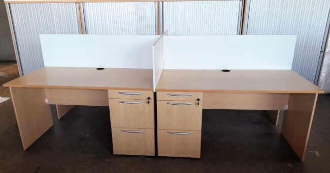 Four way cluster desk 2800mm x 1500mm - Image 4