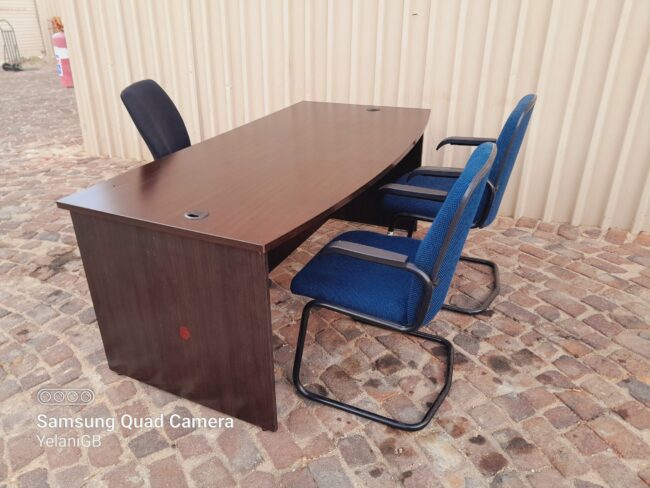 Miami Desk With Panel Legs 1800mm x 750mm - Image 4