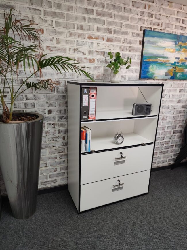 Shell White Desk With Mobile Pedestal 1600mm x 750mm - Image 7