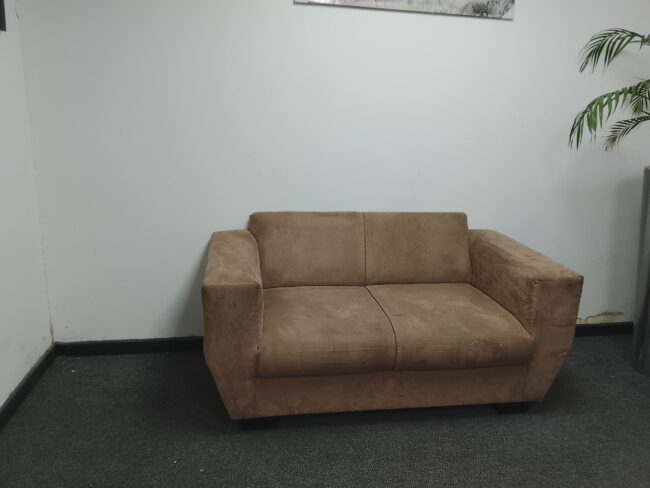 Brown Velvet Couch - Image 4