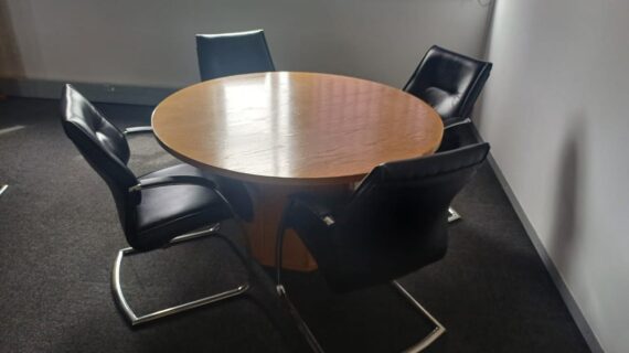 Oak Veneer Round Table 1350mm