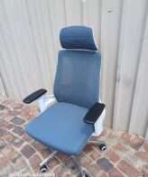 Moritz Ergonomic Grey Chair with Headrest And 3D Armrest