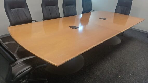 DSV Oak Veneer Boardroom Table 6300mm x 1600mm