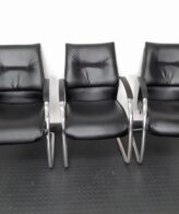 Leather Black Visitor Chairs