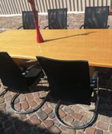 Oak Veneer Boardroom Table 2600mm x 1200mm