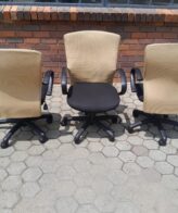 Cream & Black Office Chairs