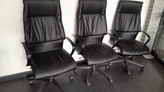 Re-Upholster Leather High Back Chairs