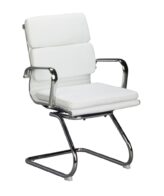 Classic Cushion Visitors 1 Classic Cushion Visitor White 1024x1024 1 Classic Cushion Visitors - CLASSIC FLAT CUSHION VISITOR stylish chrome arms; chrome sleigh frame. Maximum Weight: 130KG 5 Year Warranty