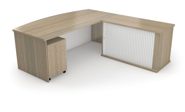 Miami Range Desk 3 Set 1800mm x 800mm,Credenza & Mobile Pedestal