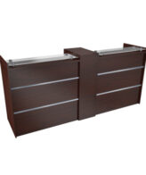 Montana Images 2019 CD036 Vista Reception RangeVista Reception 2 400x400 1 Vista Reception Counter 2700mm x 800mm - Vista Reception Counter with Various Drawer & Melamine Options Available. :2700×800 / 10mm Tempered Glass Top including Tower Unit as per image.
:3200×800 / 10mm Tempered Glass Top including Tower Unit as per image.