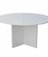 White Gloss Conference Table 1100mm