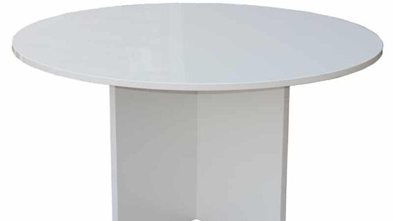 White Gloss Conference Table 1100mm