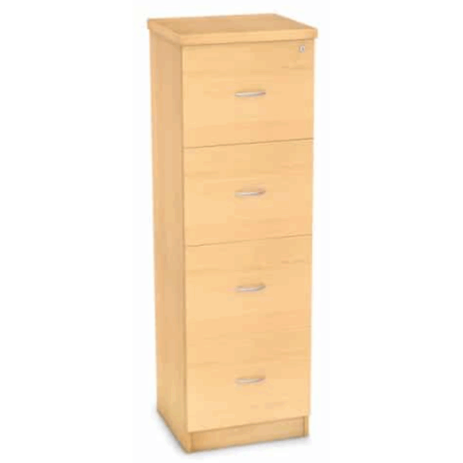 Wooden Four Drawer Filing Cabinet