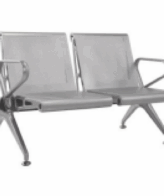 2 Seater Steel Public Seating Bench – Aluminium Powder Coated