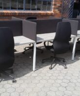 Verzasca Oak 8 Way Cluster Desk 5400mm x 1200mm