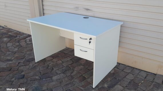 White Study Desk With Drawers 1200mm x 750mm