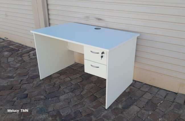 White Study Desk With Drawers 1200mm x 750mm