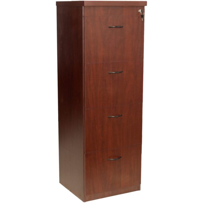 Wooden 4 Drawer File Cabinet Central Lock