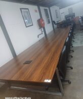 e69f3581 e990 428d b914 7722252c34c2 DA Chris Boardroom Table 7000mm x 1600mm - 18 to 20 Seater boardroom table 7000mm x 1600mm,with steel frame legs