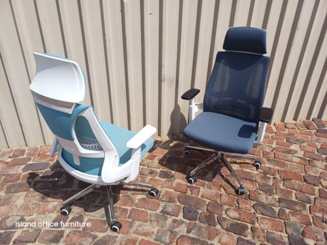 Moritz Ergonomic Grey Chair with Headrest And 3D Armrest - Image 7