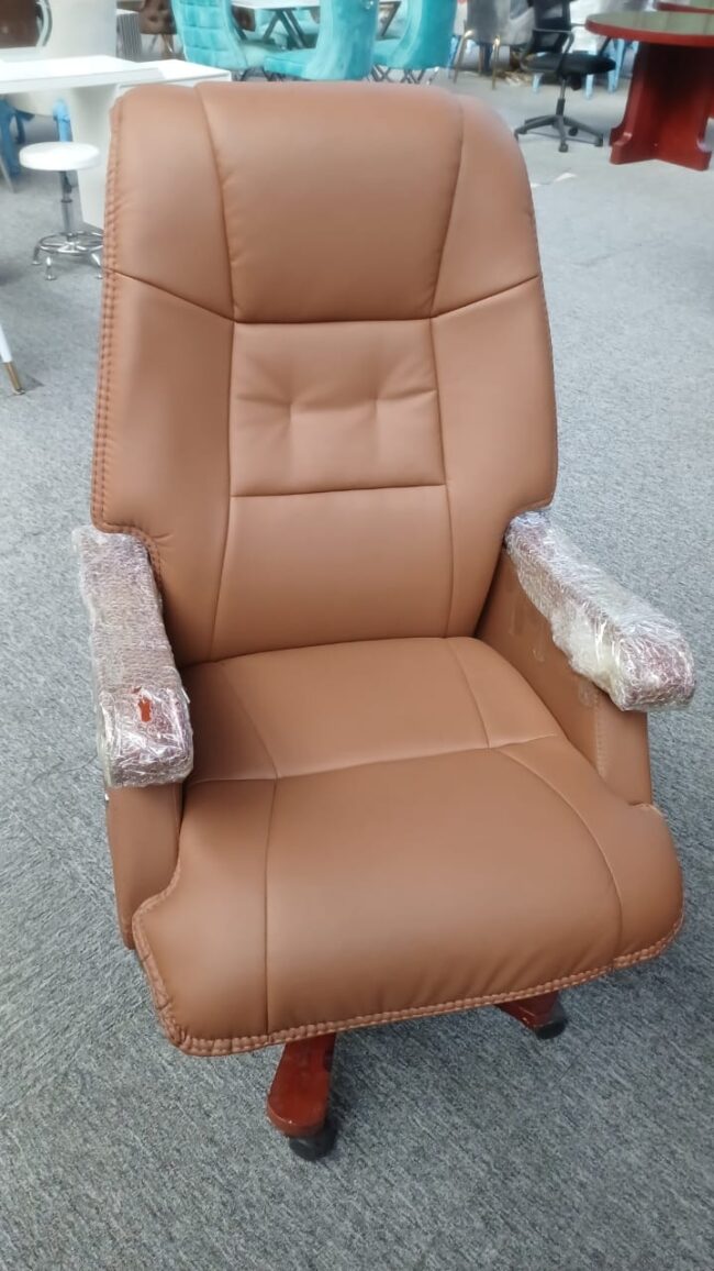 8038-Brown Executive Leather Chairs - Image 3