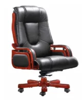 prince chair highback Everest Executive Office Chair Genuine Leather Upper - Give your office a sophisticated finishing touch with our Everest Executive office chair. Boasting a traditional, robust design with unfaltering quality, it offers cushioning lumbar support thanks to its soft, genuine leather upholstery, and teamed with a fully adjustable seat height and back, you’ll be able to work in maximum comfort. Complete with a contrasting polished wood frame that lends a smart styling accent, it boasts plastic castors that can suit all flooring types, making it conveniently easy to transport, and the synchronized swicel and tilt mechanism will add the comfort with executive.
